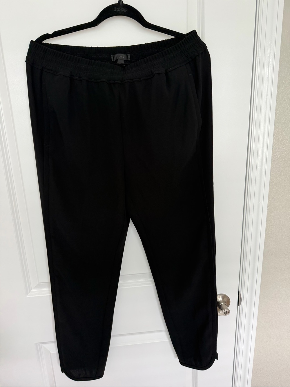 Black Drawstring Casual Pants 10 TALL